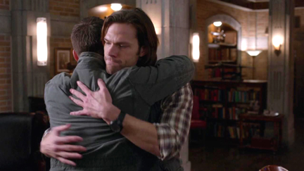 Dean hugs Sam; no words.
